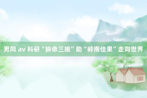 男同 av 科研“拚命三娘”助“岭南佳果”走向世界