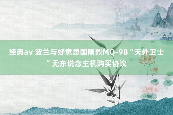 经典av 波兰与好意思国刚烈MQ-9B“天外卫士”无东说念主机购买协议
