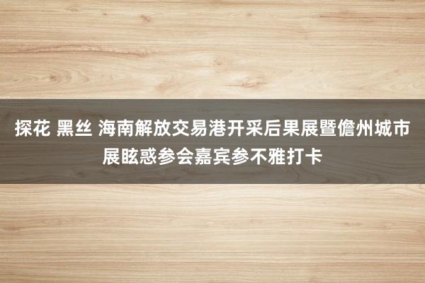 探花 黑丝 海南解放交易港开采后果展暨儋州城市展眩惑参会嘉宾参不雅打卡