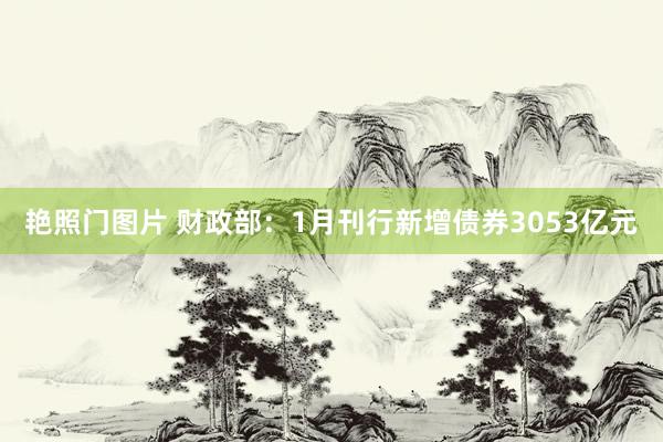 艳照门图片 财政部：1月刊行新增债券3053亿元