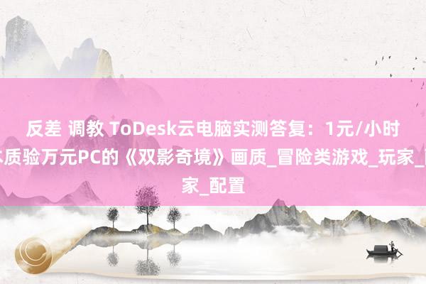 反差 调教 ToDesk云电脑实测答复：1元/小时老本质验万元PC的《双影奇境》画质_冒险类游戏_玩家_配置