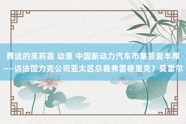 葬送的芙莉莲 动漫 中国新动力汽车市集答复丰厚――访法国力克公司亚太区总裁弗雷德里克？莫雷尔