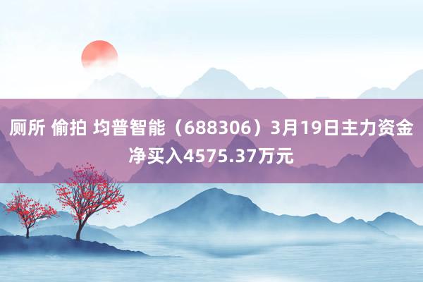 厕所 偷拍 均普智能（688306）3月19日主力资金净买入4575.37万元