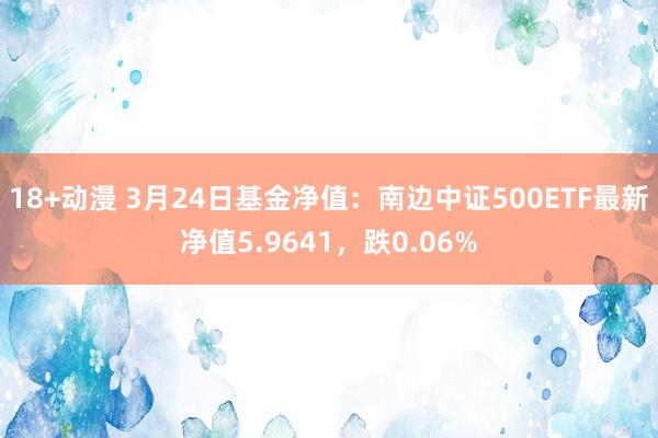 18+动漫 3月24日基金净值：南边中证500ETF最新净值5.9641，跌0.06%