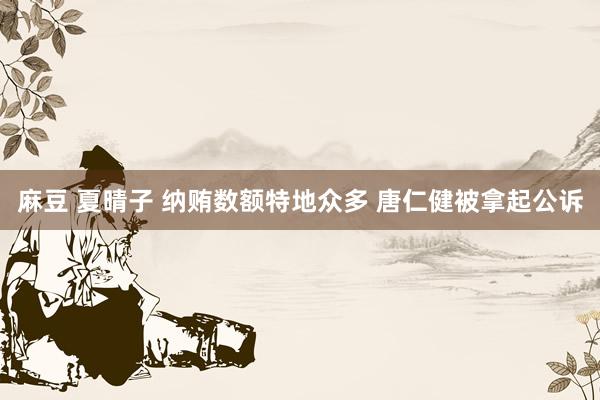 麻豆 夏晴子 纳贿数额特地众多 唐仁健被拿起公诉