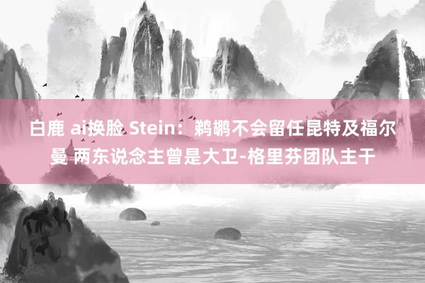白鹿 ai换脸 Stein：鹈鹕不会留任昆特及福尔曼 两东说念主曾是大卫-格里芬团队主干